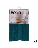 Toalla de baño Berilo 89674 Azul 80 % algodón 20 % Poliéster 70 x 130 cm (3 Unidades)
