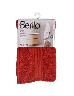 Toalla de baño Berilo 89666 Teja 80 % algodón 20 % Poliéster 70 x 130 cm (3 Unidades)
