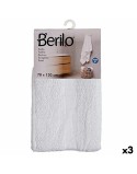 Serviette de toilette Berilo 89678 Blanc 80 % coton 20 % Polyester 70 x 130 cm (3 Unités)