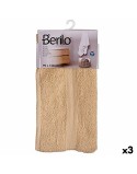 Toalla de baño Berilo 89659 Crema 80 % algodón 20 % Poliéster 90 x 150 cm (3 Unidades)