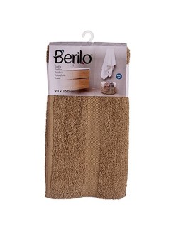 Toalla de baño Berilo 89663 Camel 80 % algodón 20 % Poliéster 90 x 150 cm (3 Unidades)