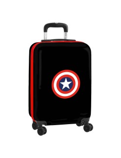 Maleta de Cabina Capitán América Negro 20'' 34,5 x 55 x 20 cm
