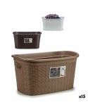 Cesto per i Panni Stefanplast Elegance Plastica 35 L 37 x 26 x 57,5 cm (15 Unità)