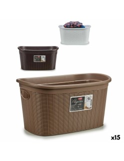 Cesto per i Panni Stefanplast Elegance Plastica 35 L 37 x 26 x 57,5 cm (15 Unità)