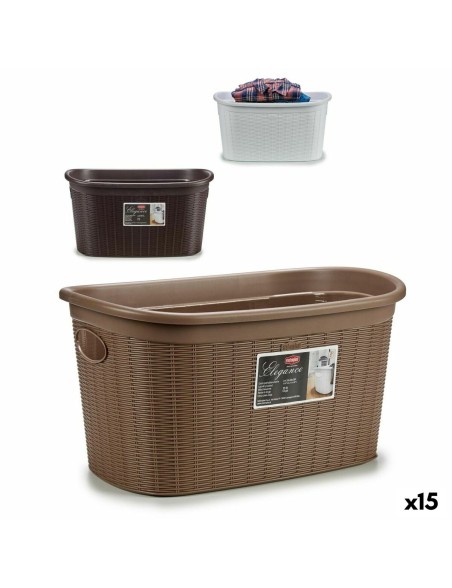 Cesto per i Panni Stefanplast Elegance Plastica 35 L 37 x 26 x 57,5 cm (15 Unità)