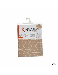 Tovaglia Tela Antimacchia Astratto 140 x 180 cm Beige (10 Unità)