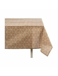 Tablecloth Thin canvas Anti-stain Abstract 140 x 180 cm Beige (10 Units)