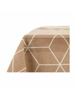 Tablecloth Thin canvas Anti-stain Abstract 140 x 180 cm Beige (10 Units)