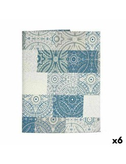 Tovaglia Kinvara AZULEJO-A Azzurro Tela 140 x 180 cm Antimacchia Piastrella (6 Unità)
