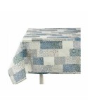 Nappe Kinvara AZULEJO-A Bleu toile 140 x 180 cm Antitaches Carrelage (6 Unités)