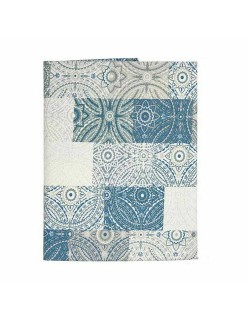 Tovaglia Kinvara AZULEJO-A Azzurro Tela 140 x 180 cm Antimacchia Piastrella (6 Unità)