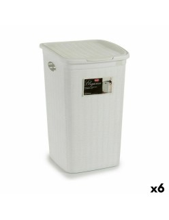 Cesto per i Panni Stefanplast Elegance Bianco Plastica 50 L 36,5 x 54,5 x 38 cm (6 Unità)