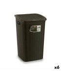 Laundry Basket Stefanplast Elegance Brown Plastic 50 L 36,5 x 54,5 x 38 cm (6 Units)