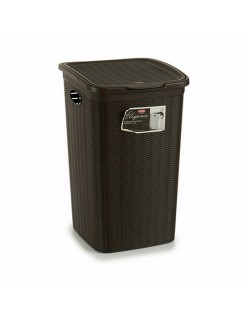 Laundry Basket Stefanplast Elegance Brown Plastic 50 L 36,5 x 54,5 x 38 cm (6 Units)