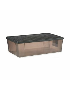 Storage Box with Lid Stefanplast Elegance Grey Plastic 30 L 38,5 x 17 x 59,5 cm (6 Units)