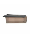 Storage Box with Lid Stefanplast Elegance Grey Plastic 30 L 38,5 x 17 x 59,5 cm (6 Units)