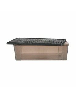 Storage Box with Lid Stefanplast Elegance Grey Plastic 30 L 38,5 x 17 x 59,5 cm (6 Units)