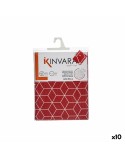 Tovaglia Kinvara CUBIC-26195-1 Rosso Granato Tela 140 x 180 cm Antimacchia Astratto (10 Unità)
