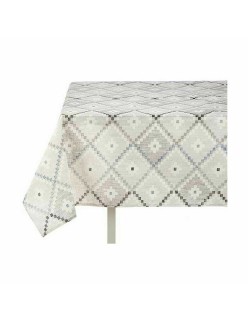Nappe Kinvara ROMBOS-A Bleu toile 140 x 180 cm Antitaches Losanges (6 Unités)