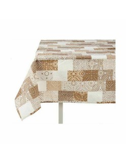 Tovaglia Kinvara AZULEJO-B Beige Tela 140 x 180 cm Antimacchia Piastrella (6 Unità)