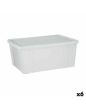 Storage Box with Lid Stefanplast Elegance White Plastic 29 x 17 x 39 cm (6 Units)