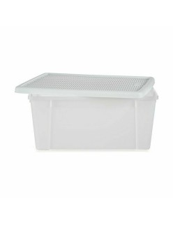 Storage Box with Lid Stefanplast Elegance White Plastic 29 x 17 x 39 cm (6 Units)