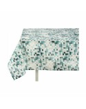 Tovaglia Kinvara CUADROS-A Turchese Tela 140 x 180 cm Antimacchia Quadri (6 Unità)