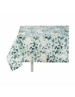 Tovaglia Kinvara CUADROS-A Turchese Tela 140 x 180 cm Antimacchia Quadri (6 Unità)