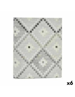 Tischdecke Kinvara ROMBOS-G Grau Abdeckung 140 x 180 cm Fleckenbeständig Rhombusse (6 Stück)