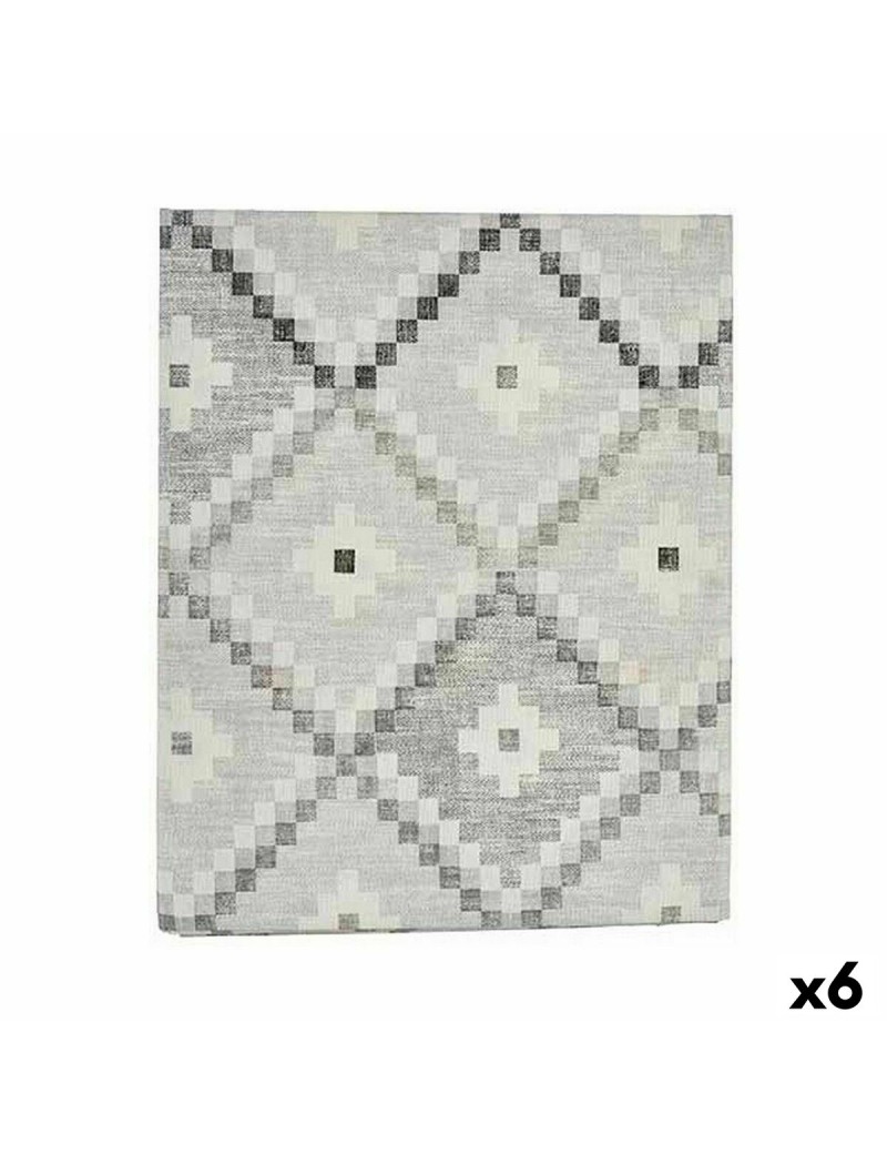 Tischdecke Kinvara ROMBOS-G Grau Abdeckung 140 x 180 cm Fleckenbeständig Rhombusse (6 Stück)