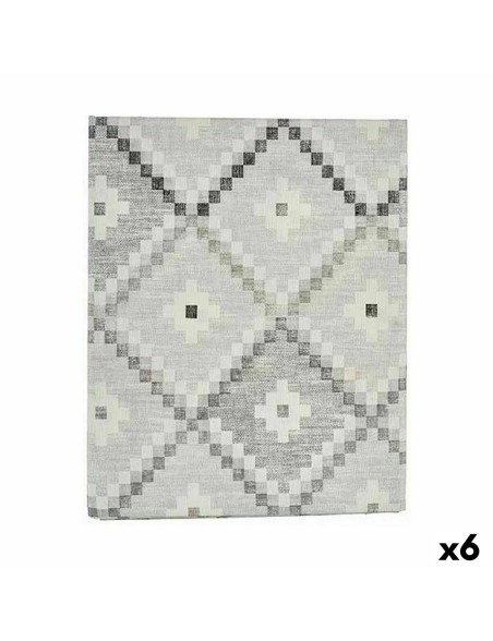 Tischdecke Kinvara ROMBOS-G Grau Abdeckung 140 x 180 cm Fleckenbeständig Rhombusse (6 Stück)