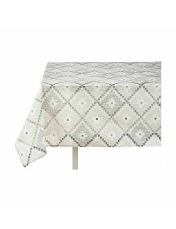 Tischdecke Kinvara ROMBOS-G Grau Abdeckung 140 x 180 cm Fleckenbeständig Rhombusse (6 Stück)