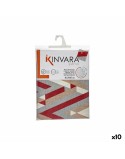 Tovaglia Kinvara ZIGI-21469-26 Rosso Granato Tela 140 x 180 cm Antimacchia Righe (10 Unità)