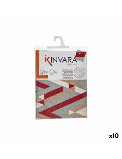 Tovaglia Kinvara ZIGI-21469-26 Rosso Granato Tela 140 x 180 cm Antimacchia Righe (10 Unità)