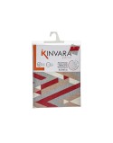Tovaglia Kinvara ZIGI-21469-26 Rosso Granato Tela 140 x 180 cm Antimacchia Righe (10 Unità)