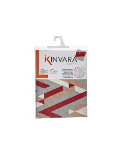 Tovaglia Kinvara ZIGI-21469-26 Rosso Granato Tela 140 x 180 cm Antimacchia Righe (10 Unità)