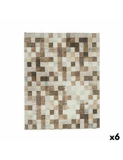 Tischdecke Kinvara CUADROS-B Beige Abdeckung 140 x 180 cm Fleckenbeständig Bilder (6 Stück)