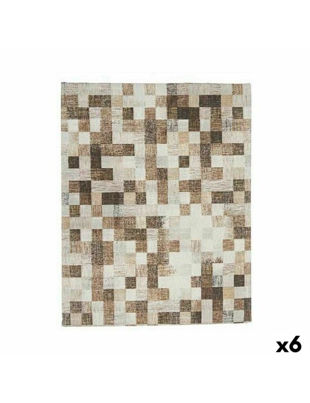Tablecloth Kinvara CUADROS-B Beige Thin canvas 140 x 180 cm Anti-stain Frames (6 Units)