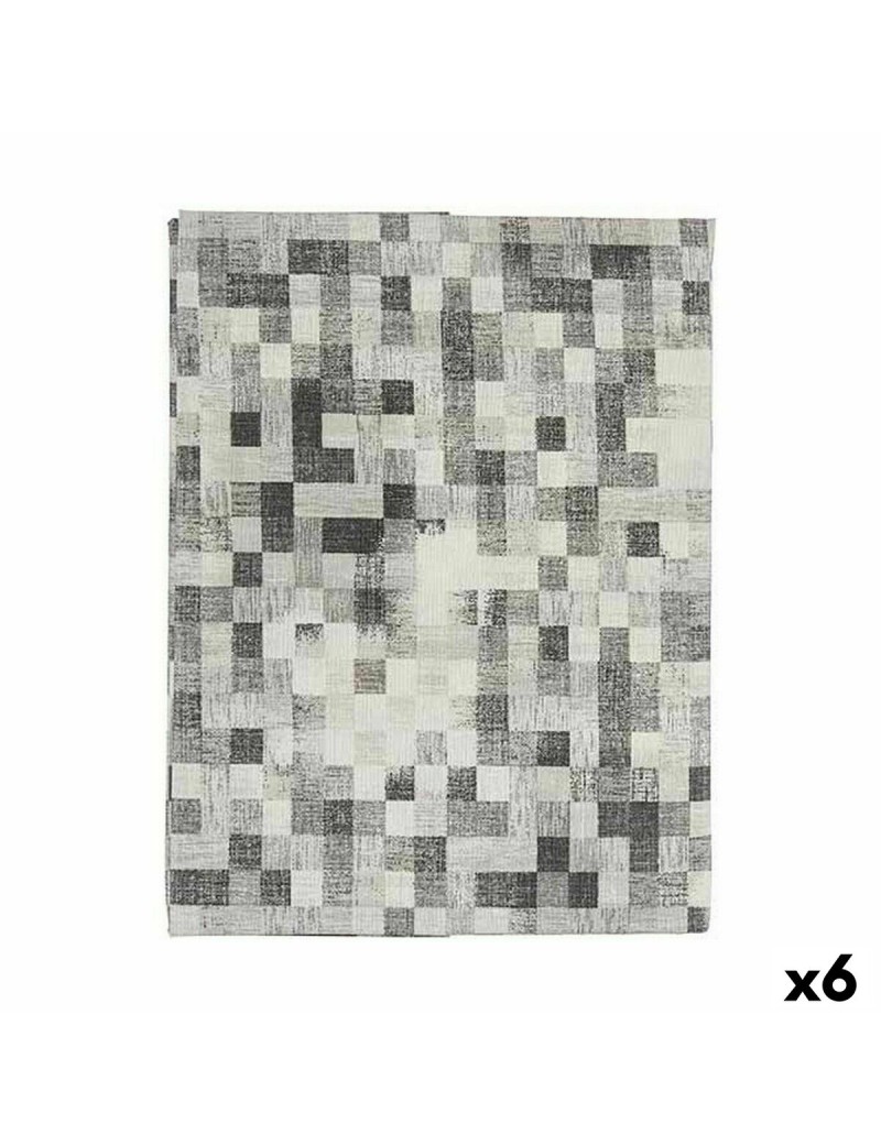Tischdecke Kinvara CUADROS-G Grau Abdeckung 140 x 180 cm Fleckenbeständig Bilder (6 Stück)