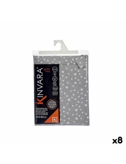 Tablecloth Kinvara BABEL GRIS 42 Grey Jacquard 140 x 180 cm Anti-stain Spots (8 Units)