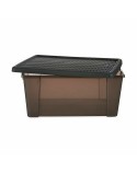 Storage Box with Lid Stefanplast Elegance Grey Plastic 15 L 29 x 17 x 39 cm (6 Units)
