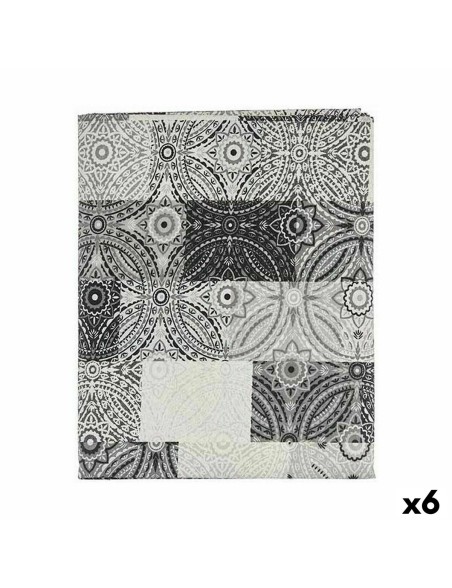 Tablecloth Kinvara AZULEJO-G Grey Thin canvas 140 x 180 cm Anti-stain Tile (6 Units)