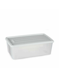 Storage Box with Lid Stefanplast Elegance White Plastic 5 L 19,5 x 11,5 x 33 cm (12 Units)