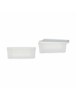 Storage Box with Lid Stefanplast Elegance White Plastic 5 L 19,5 x 11,5 x 33 cm (12 Units)