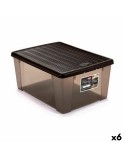 Scatola portaoggetti con coperchio Stefanplast Elegance Marrone Plastica 15 L 29 x 17 x 39 cm (6 Unità)