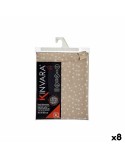 Nappe Kinvara BABEL BEIGE 41 Beige Jacquard 140 x 180 cm Antitaches Pois (8 Unités)