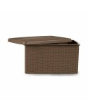 Storage Box with Lid Stefanplast Elegance Side Beige Plastic 29 x 21 x 39 cm (5 Units)