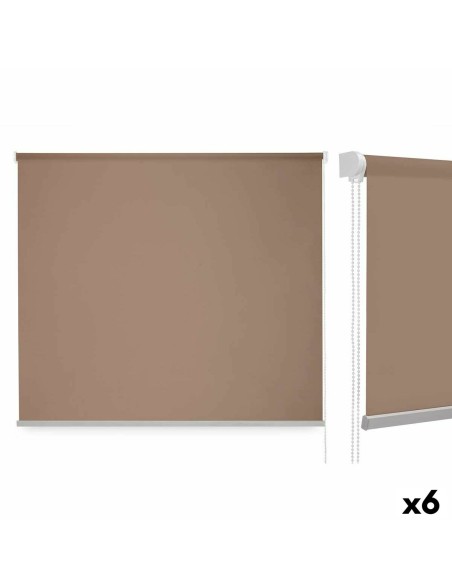 Estore de enrolar 120 x 180 cm Bege Tecido Plástico (6 Unidades)