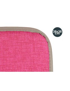 Cojín para sillas 38 x 2,5 x 38 cm (4 Unidades)