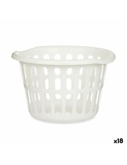 Cesto Kipit 8066-W Blanco Polipropileno 27 L 40 x 25 x 40 cm (18 Unidades)